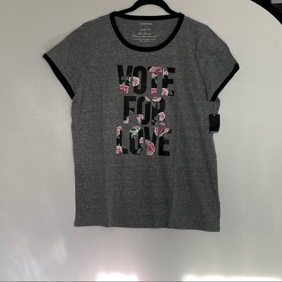 torrid Tops - Torrid "Vote for Love" Graphic T-shirt Size 1X